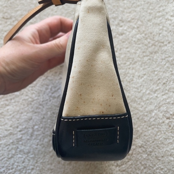 Coach cream and navy Demi small handbag - Picture 6 of 15
